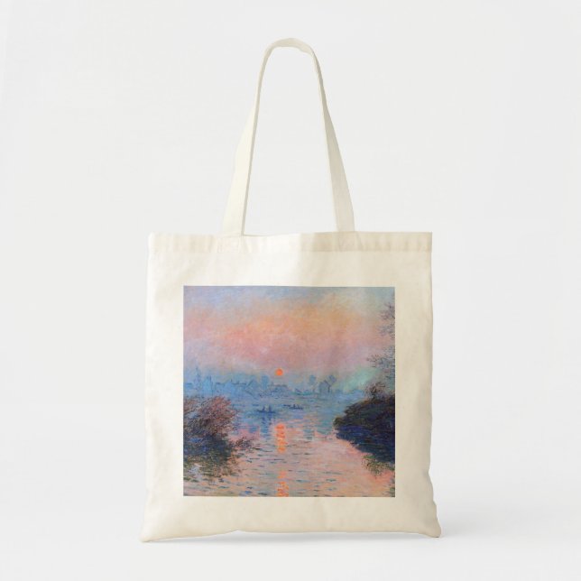 Claude Monet - Sunset On The Seine Tote Bag (Front)