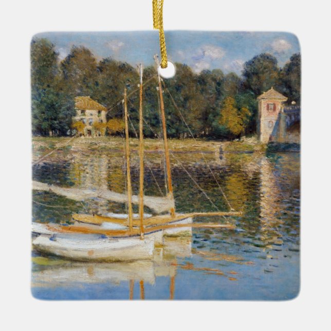 Claude Monet - The Argenteuil Bridge Ceramic Ornament (Front)