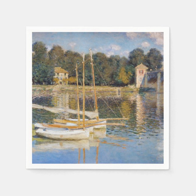 Claude Monet - The Argenteuil Bridge Napkin (Front)