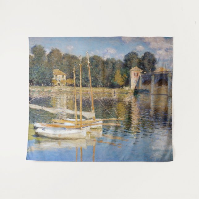 Claude Monet - The Argenteuil Bridge Tapestry (Front (Horizontal))