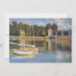 Claude Monet - The Argenteuil Bridge Thank You Card<br><div class="desc">The Argenteuil Bridge / Le pont d'Argenteuil et les barques - Claude Monet,  1874</div>