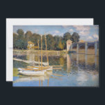 Claude Monet - The Argenteuil Bridge Thank You Card<br><div class="desc">The Argenteuil Bridge / Le pont d'Argenteuil et les barques - Claude Monet,  1874</div>