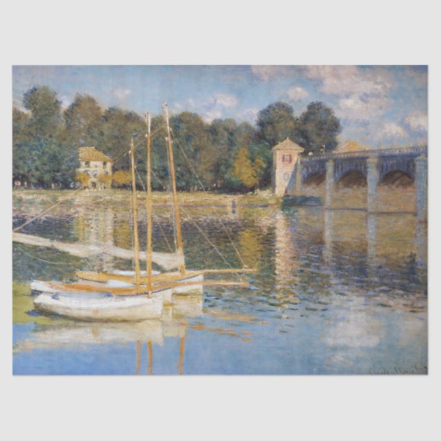 Claude Monet - The Argenteuil Bridge Tissue Paper (Front)