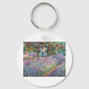 Claude Monet - The Artist's Garden at Givern Key Ring