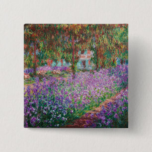 Claude Monet - The Artist's Garden at Giverny 15 Cm Square Badge