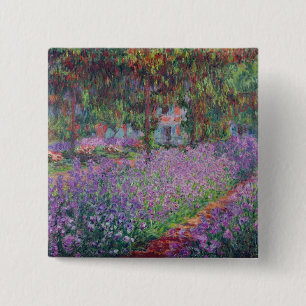 Claude Monet The Artist's Garden at Giverny 15 Cm Square Badge