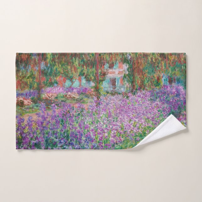Claude Monet - The Artist's Garden at Giverny Bath Towel Set (Hand Towel)