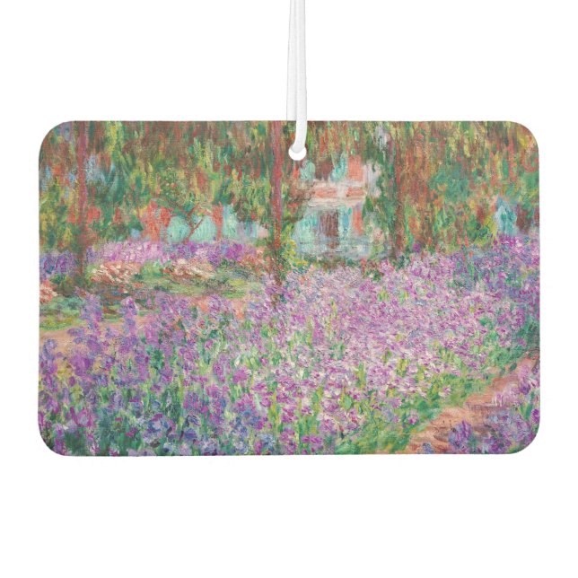 Claude Monet - The Artist's Garden at Giverny Car Air Freshener (Front)