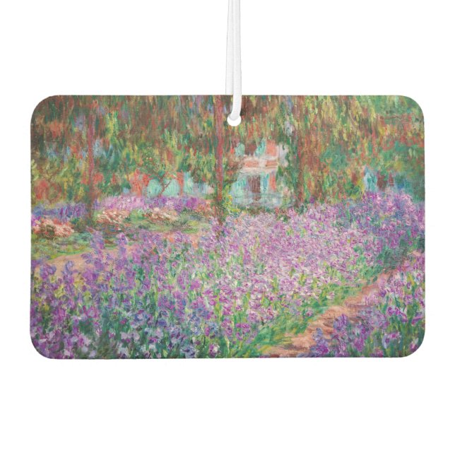 Claude Monet - The Artist's Garden at Giverny Car Air Freshener (Front)