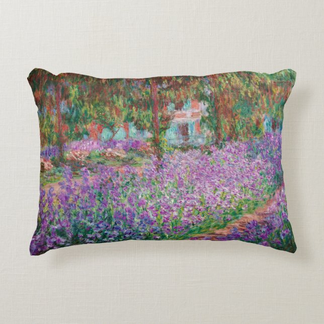 Claude Monet - The Artist's Garden at Giverny Decorative Cushion (Front)