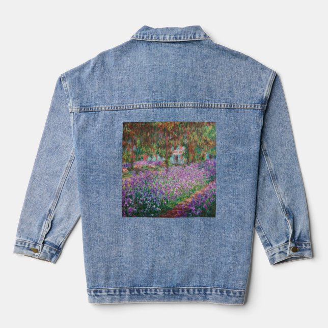 Claude Monet - The Artist's Garden at Giverny Denim Jacket (Back)