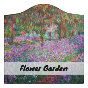 Claude Monet - The Artist's Garden at Giverny Door Sign