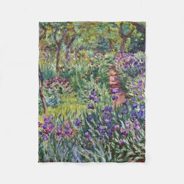 Claude Monet - The Artist's Garden at Giverny Fleece Blanket (Front)