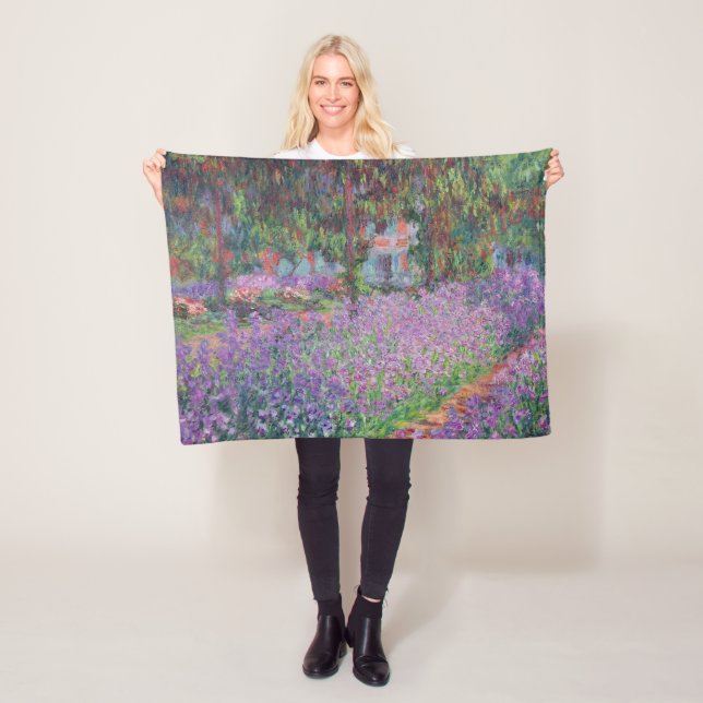 Claude Monet | The Artist's Garden at Giverny Fleece Blanket (In Situ)
