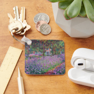 Claude Monet   The Artist's Garden at Giverny Key Ring