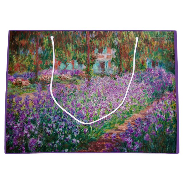 Claude Monet - The Artist's Garden at Giverny Large Gift Bag (Front)