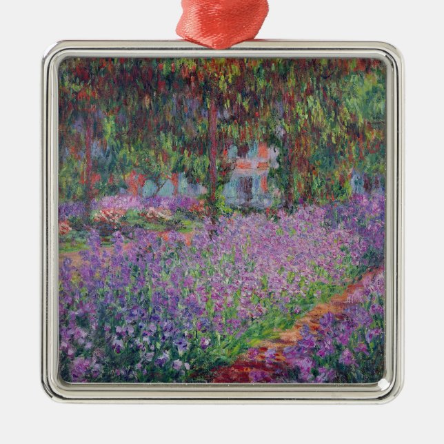 Claude Monet | The Artist's Garden at Giverny Metal Tree Decoration (Front)