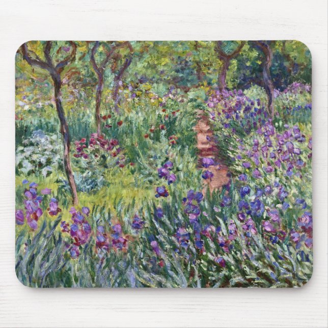 Claude Monet - The Artist's Garden at Giverny Mouse Mat (Front)