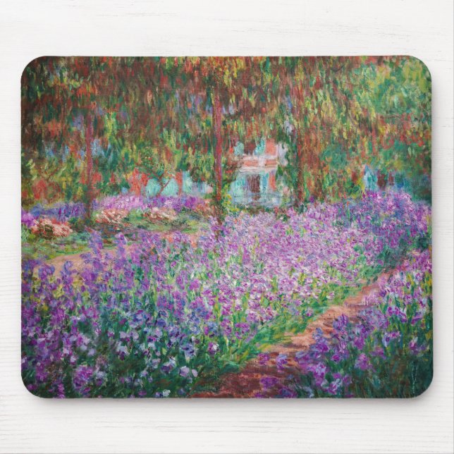 Claude Monet - The Artist's Garden at Giverny Mouse Mat (Front)