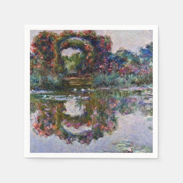 Claude Monet - The Artists Garden At Giverny Napkin (Front)