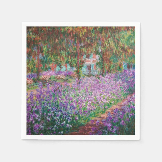 Claude Monet - The Artist's Garden at Giverny Napkin (Front)