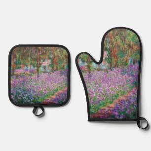 Claude Monet - The Artist's Garden at Giverny Oven Mitt & Pot Holder Set