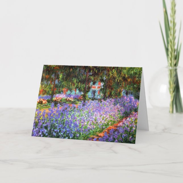 Claude Monet The Artist's Garden at Giverny Postca Card (Front)