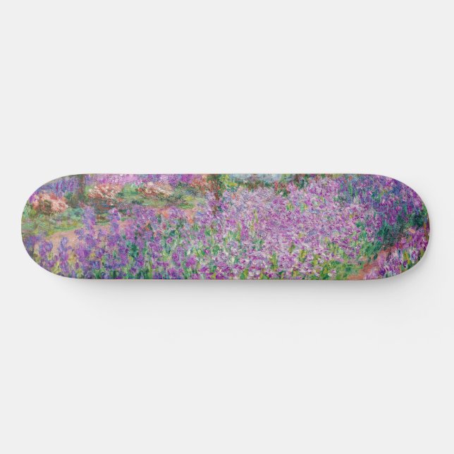 Claude Monet - The Artist's Garden at Giverny Skateboard (Horz)