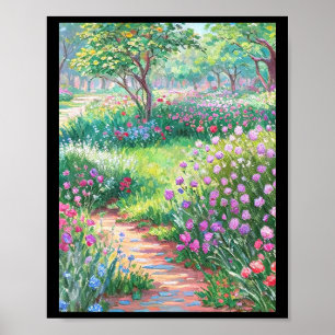 Claude Monet The Artist's Garden At Giverny Sticke Poster