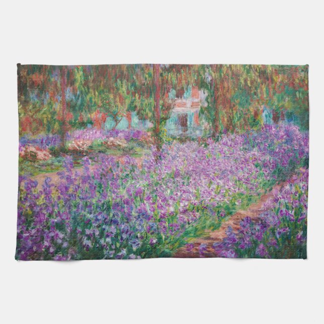 Claude Monet - The Artist's Garden at Giverny Tea Towel (Horizontal)