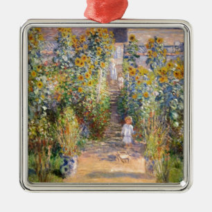 Claude Monet The Artist's Garden at Vétheuil, 1880 Metal Tree Decoration
