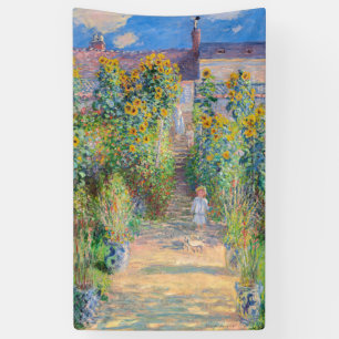 Claude Monet - The Artist's Garden at Vetheuil Banner