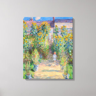 Claude Monet - The Artist's Garden at Vetheuil Canvas Print