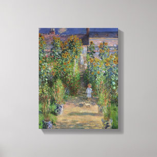 Claude Monet   The Artist's Garden at Vetheuil Canvas Print