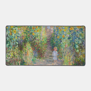 Claude Monet - The Artist's Garden at Vetheuil Desk Mat