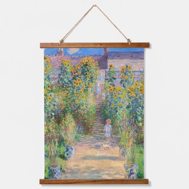 Claude Monet - The Artist's Garden at Vetheuil Hanging Tapestry (Front)