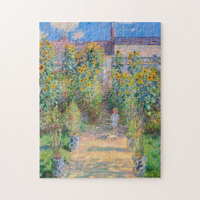 Claude Monet - The Artist's Garden at Vetheuil Jigsaw Puzzle (Vertical)