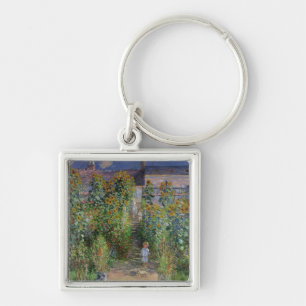Claude Monet The Artist's Garden at Vetheuil Key Ring