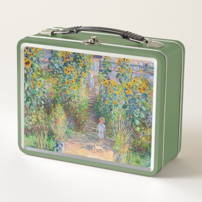 Claude Monet - The Artist's Garden at Vetheuil Metal Lunch Box (Front)