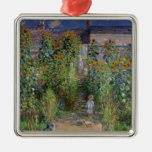Claude Monet   The Artist's Garden at Vetheuil Metal Tree Decoration