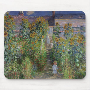 Claude Monet The Artist's Garden at Vetheuil Mouse Mat