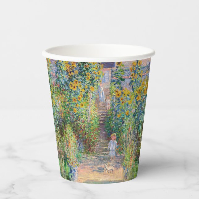 Claude Monet - The Artist's Garden at Vetheuil Paper Cups (Front)
