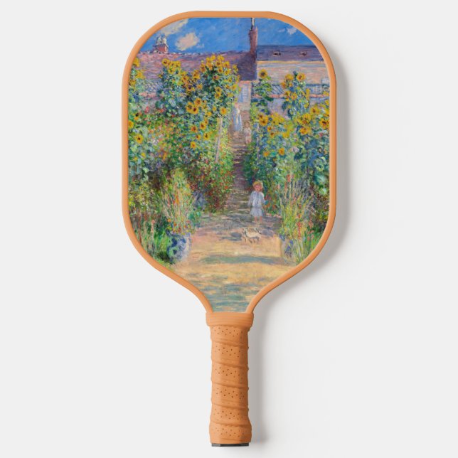 Claude Monet - The Artist's Garden at Vetheuil Pickleball Paddle (Front)