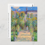 Claude Monet - The Artist's Garden at Vetheuil Postcard<br><div class="desc">The Artist's Garden at Vetheuil / Le jardin de l'artiste a Vetheuil - Claude Monet,  Oil on Canvas, 1881</div>