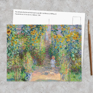 Claude Monet - The Artist's Garden at Vetheuil Postcard