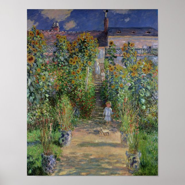 Claude Monet | The Artist's Garden at Vetheuil Poster (Front)