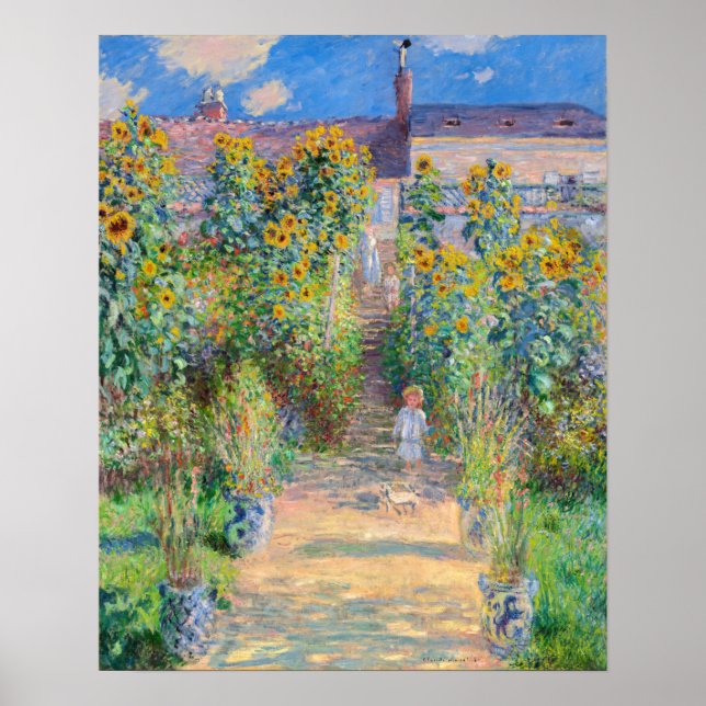 Claude Monet - The Artist's Garden at Vetheuil Poster (Front)
