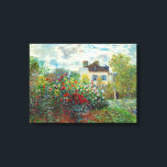 Claude Monet - The Artist's Garden in Argenteuil Canvas Print<br><div class="desc">The Artist's Garden in Argenteuil / A Corner of the Garden with Dahlias - Claude Monet,  Oil on Canvas,  1873</div>