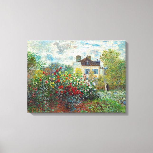 Claude Monet - The Artist's Garden in Argenteuil Canvas Print (Front)