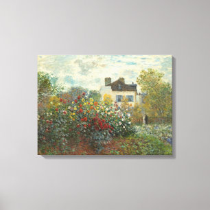 Claude Monet The Artist's Garden in Argenteuil Canvas Print